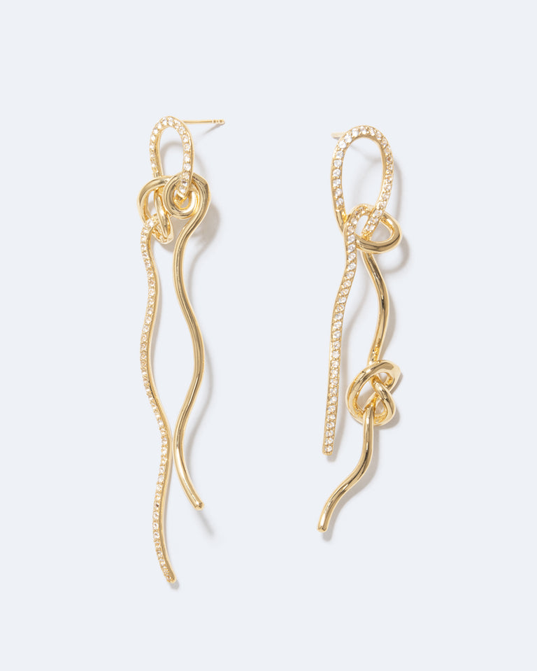 Même le mathématicien ne peut pas créer des choses à volonté – Boucles d'oreilles en topaze blanche et vermeil en or recyclé