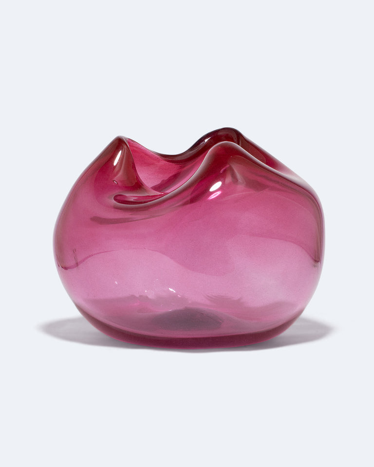 The Bubble to End all Bubbles - Recycled Glass Vase in Magenta
