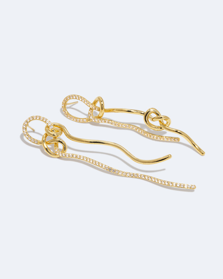 Même le mathématicien ne peut pas créer des choses à volonté – Boucles d'oreilles en topaze blanche et vermeil en or recyclé