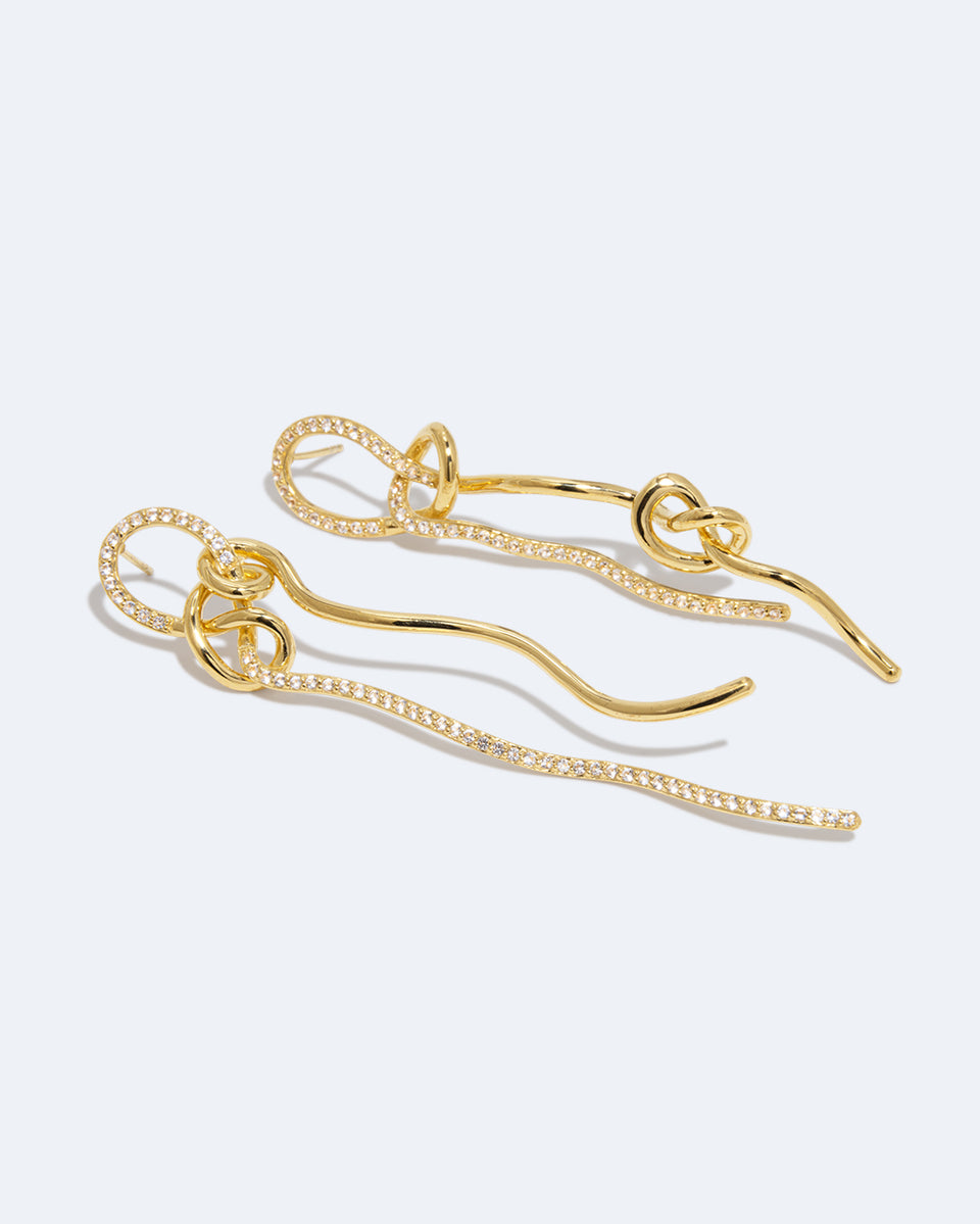 Même le mathématicien ne peut pas créer des choses à volonté – Boucles d'oreilles en topaze blanche et vermeil en or recyclé
