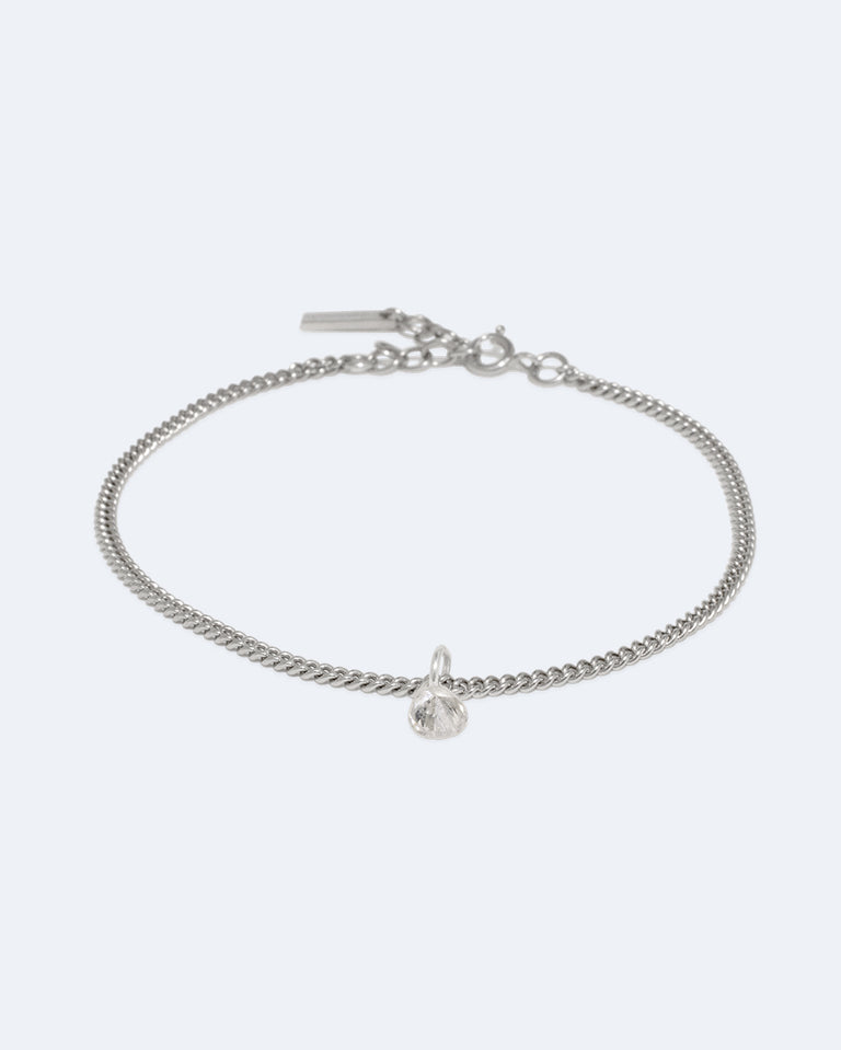 Pas un autre aphorisme ! - Bracelet en oxyde de zirconium et plaqué platine