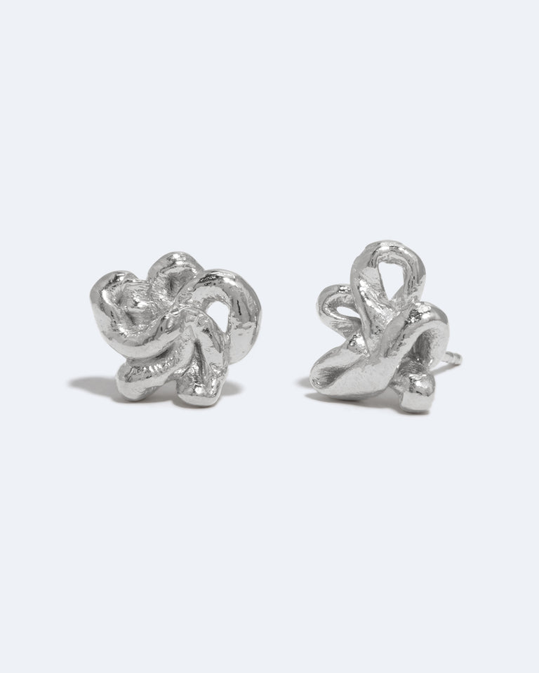 Swirls - Recycled Silver Earrings