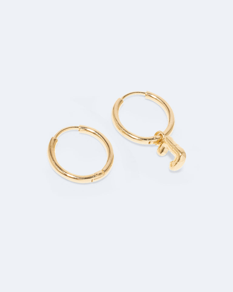 Classicworks™ J - Boucles d'oreilles en Vermeil d'Or Recyclé