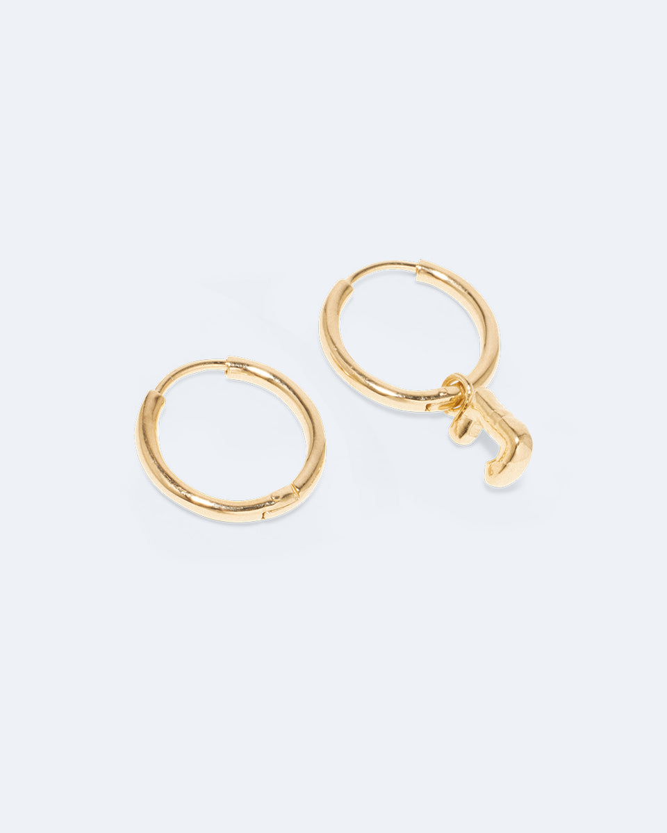 Classicworks™ J - Boucles d'oreilles en Vermeil d'Or Recyclé