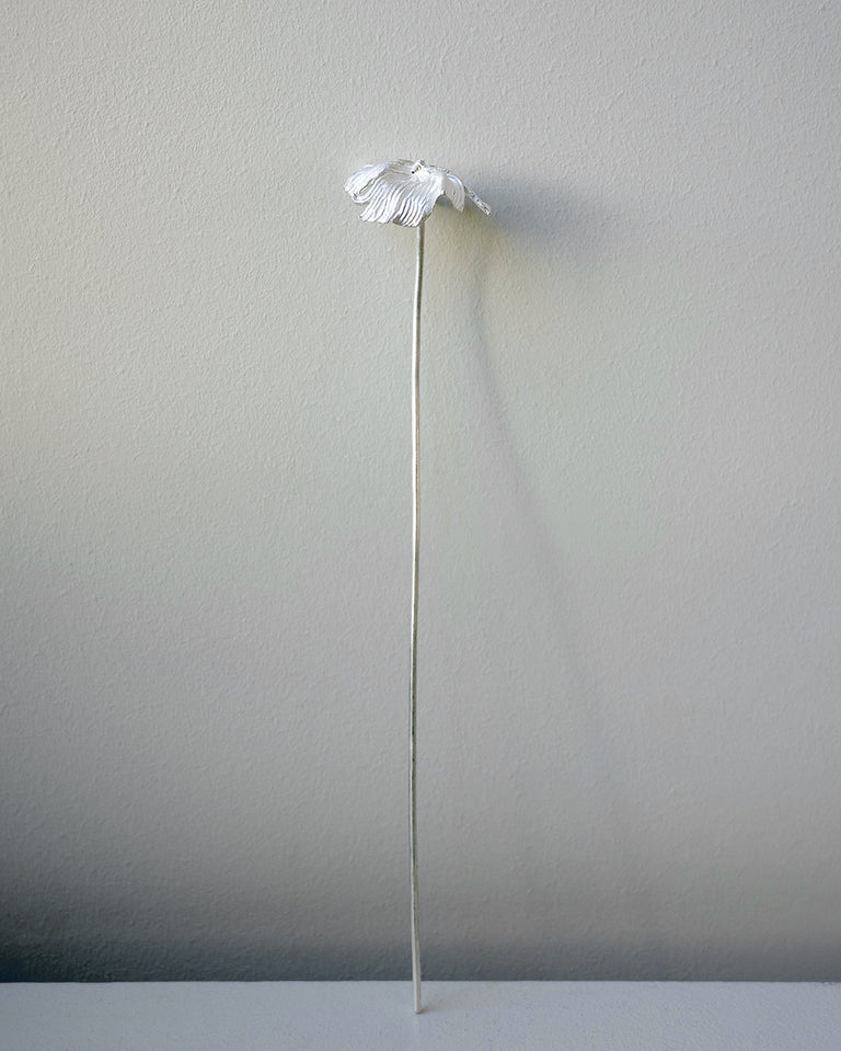 The Ebb III - Flower Ornament in Silver