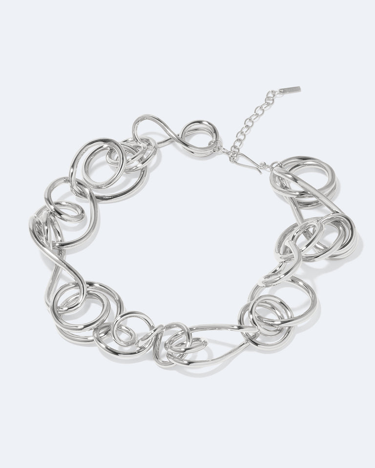 Perplexe - Collier Plaqué Platine