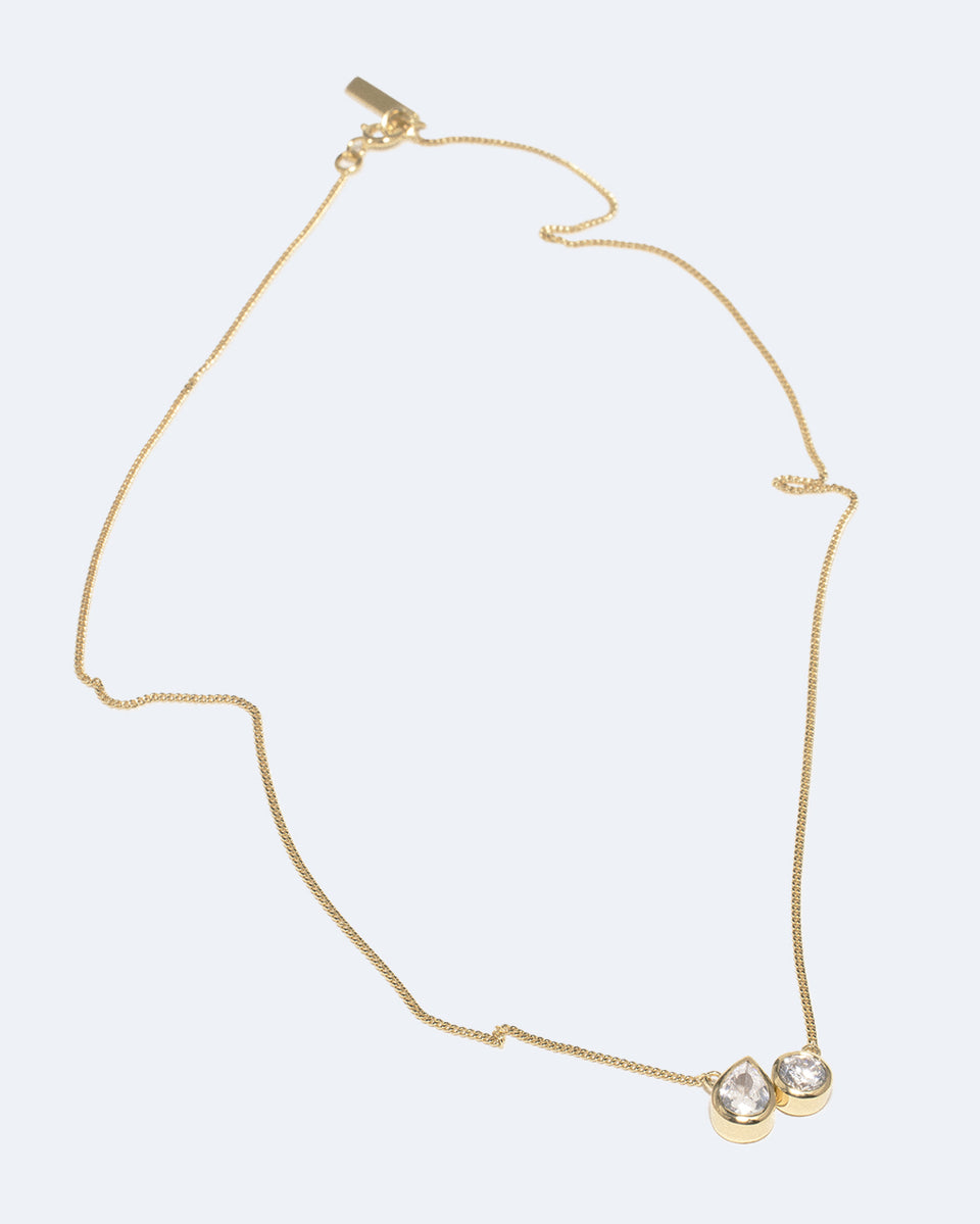 Comme deux pois dans une cosse - Pendentif en Zircone et Vermeil Or Recyclé