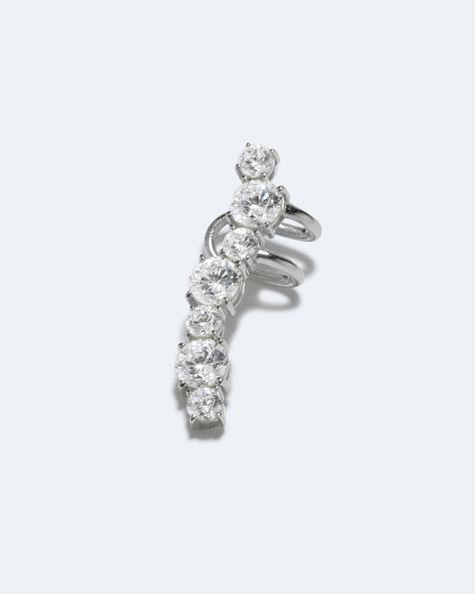 Chips or Fries? - Zirconia and Recycled Silver Ear Cuff