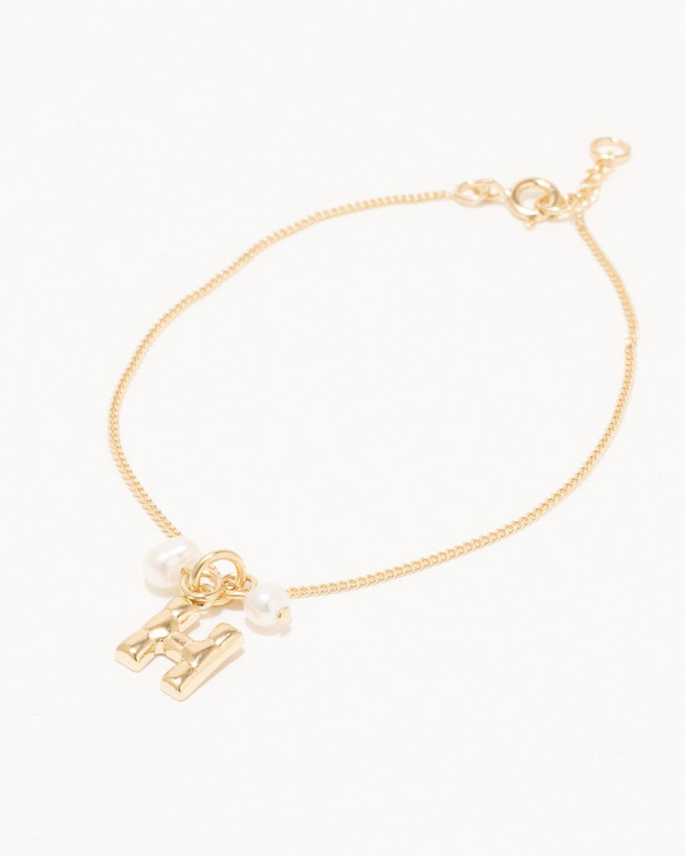Classicworks™ H - Gold Vermeil and Pearl Bracelet