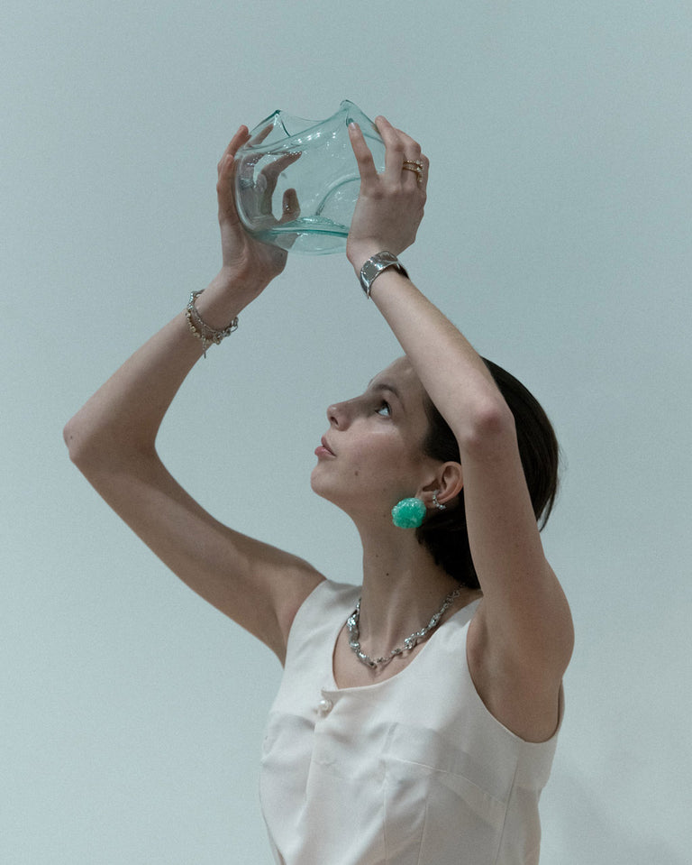 The Bubble to End all Bubbles - Recycled Glass Vase in Clear