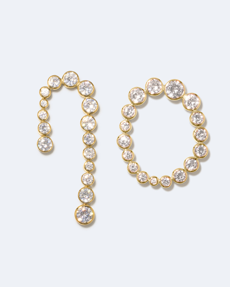 Glade - Zirconia and Recycled Gold Vermeil Earrings