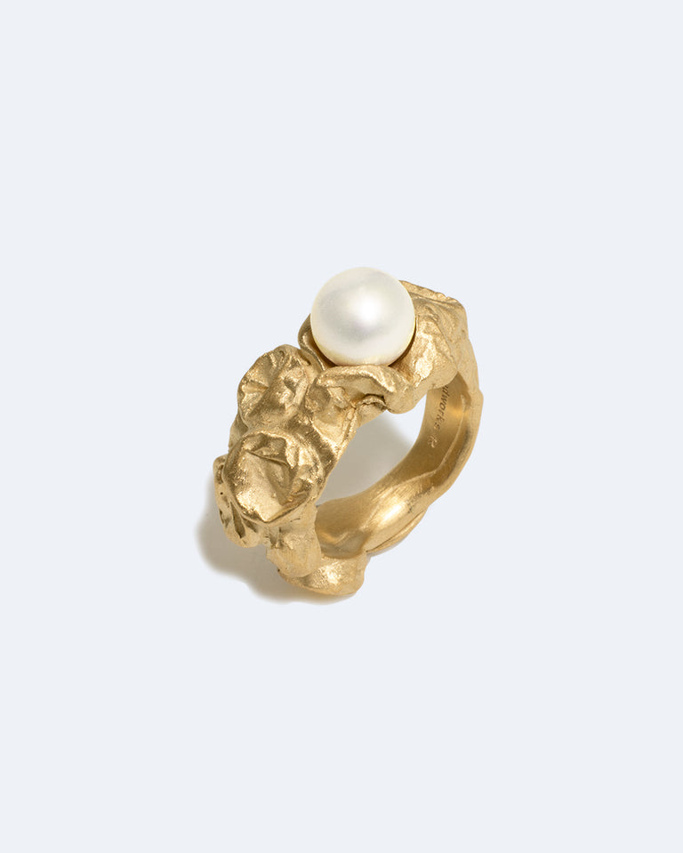 Bague Bubble - Perle et Vermeil Or