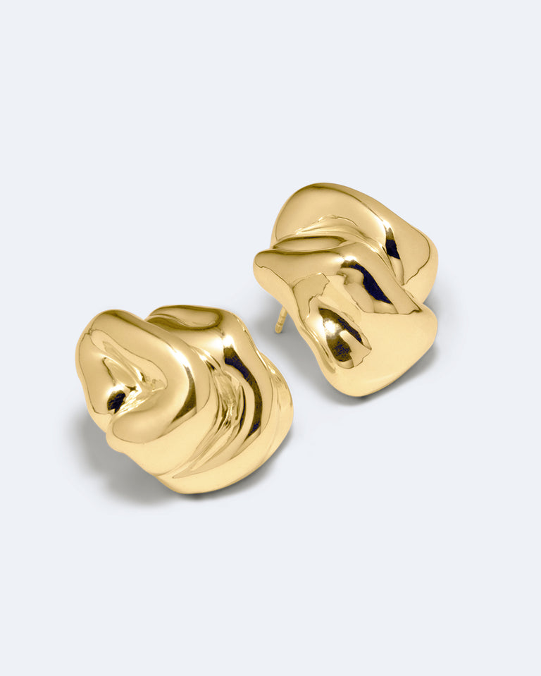 Knoll - Boucles d'oreilles en vermeil d'or recyclé
