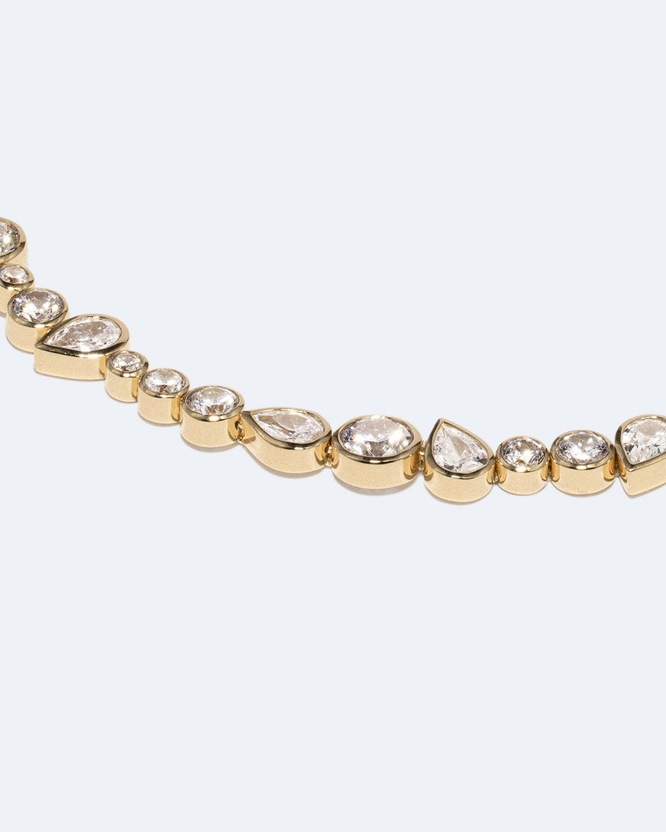 A Few Good Anti‐Heroes - Zirconia and Recycled Gold Vermeil Necklace