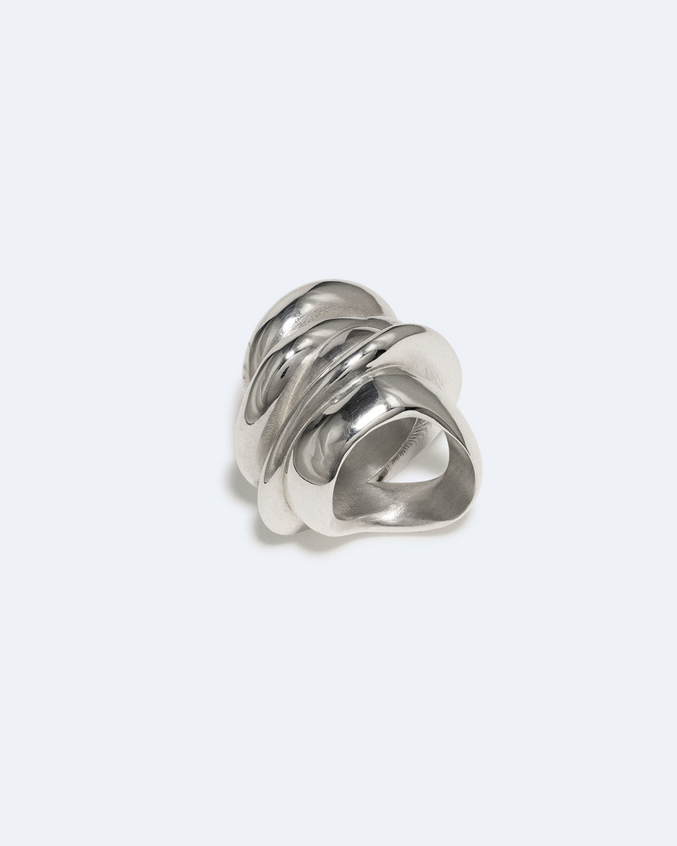 Off-World - Bague plaquée platine