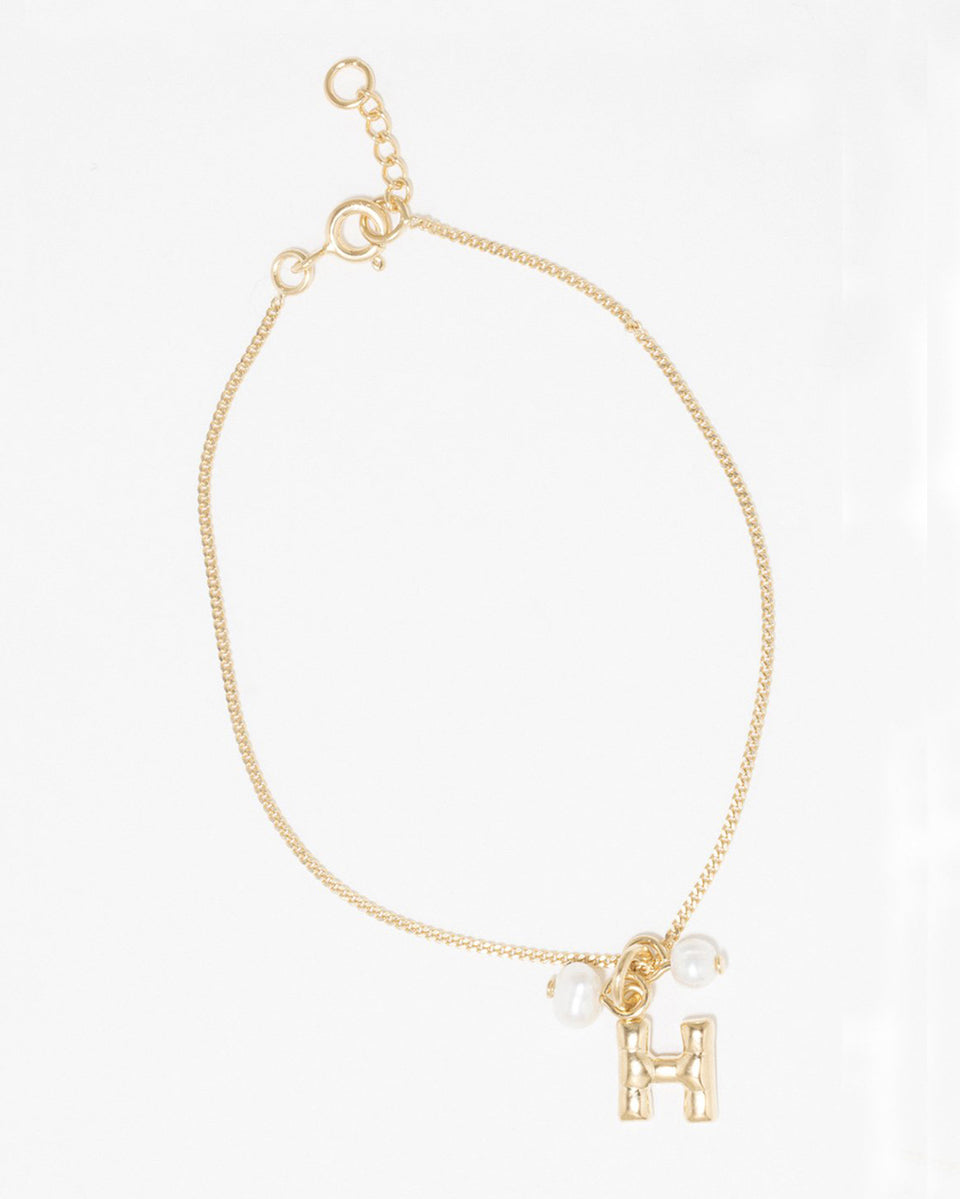 Classicworks™ H - Gold Vermeil and Pearl Bracelet