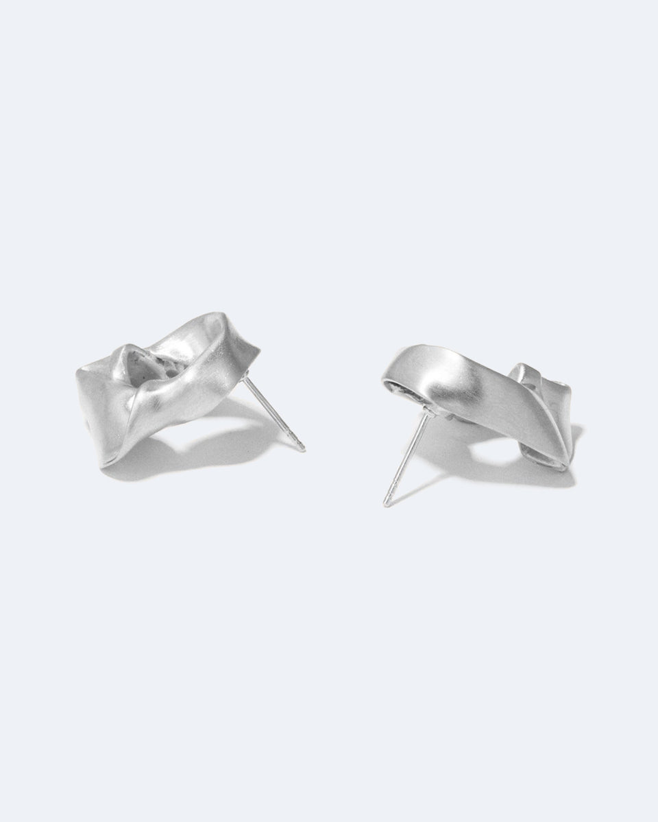 "Notsobig" Scrunch - Recycled Silver Earrings