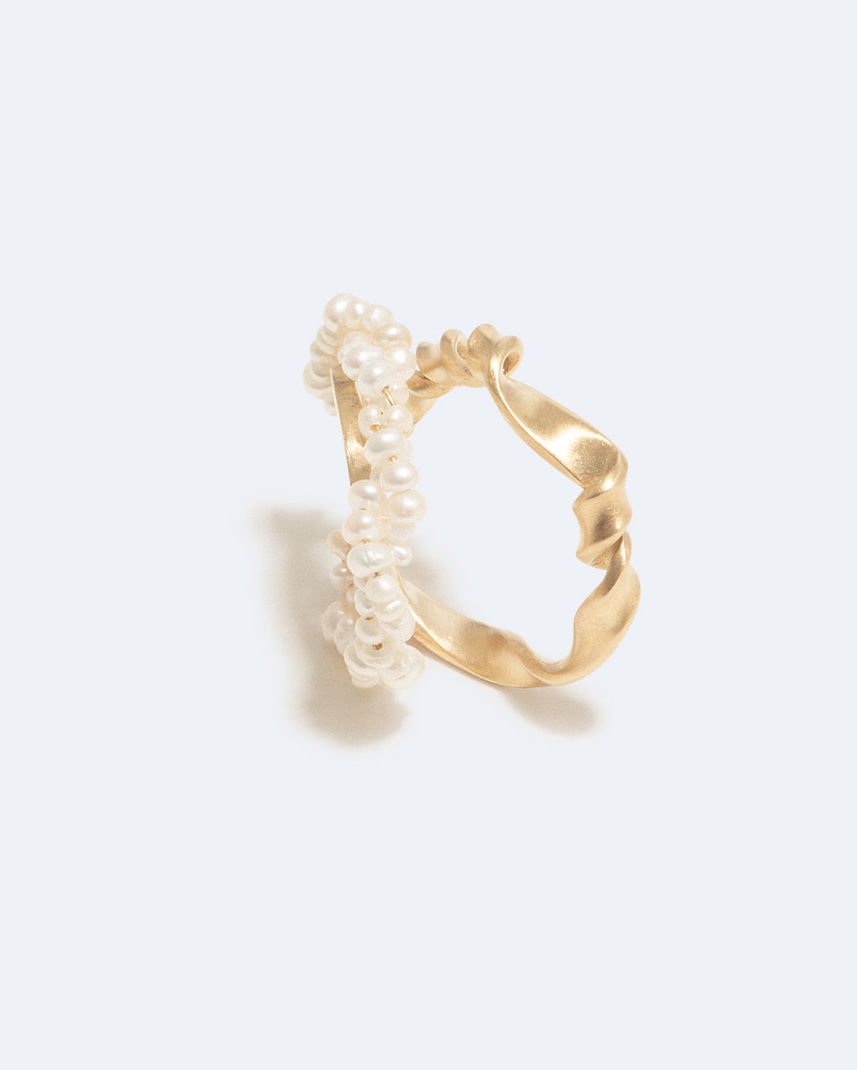 A Negotiation with the Infinite - Freshwater Pearl and Gold Vermeil Ear Cuff