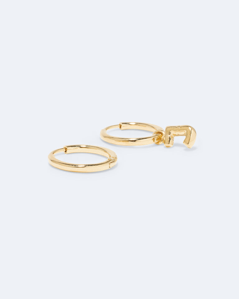 Classicworks™ J - Boucles d'oreilles en Vermeil d'Or Recyclé