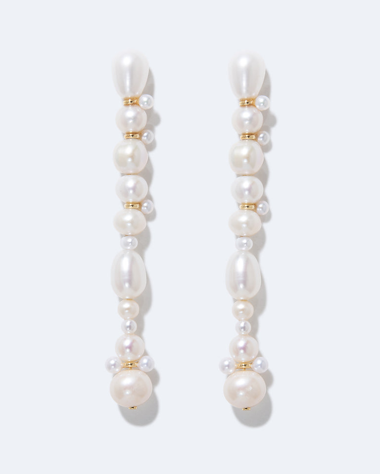 Boucles d'oreilles Glitch – Perle et Vermeil Recyclé