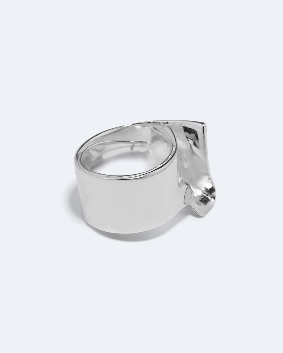 Enveloppe détrempée – Bague en argent recyclé