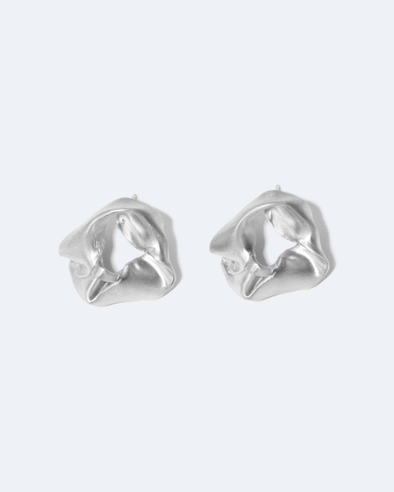 "Notsobig" Scrunch - Recycled Silver Earrings