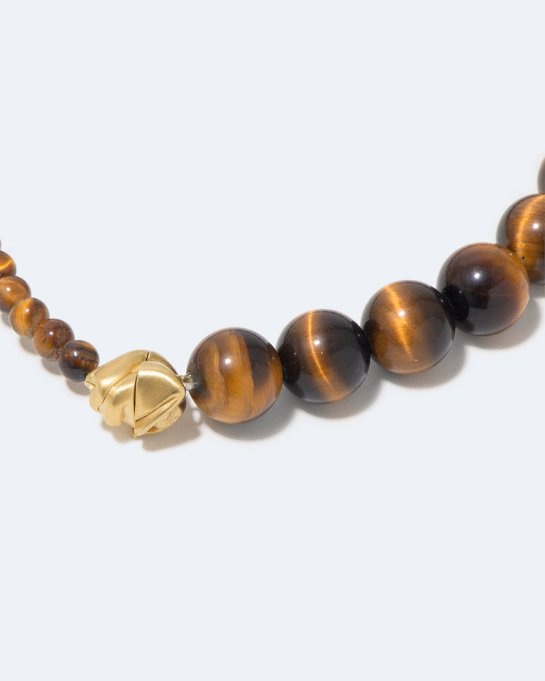 Tidelands - Bracelet œil de tigre et vermeil en or recyclé