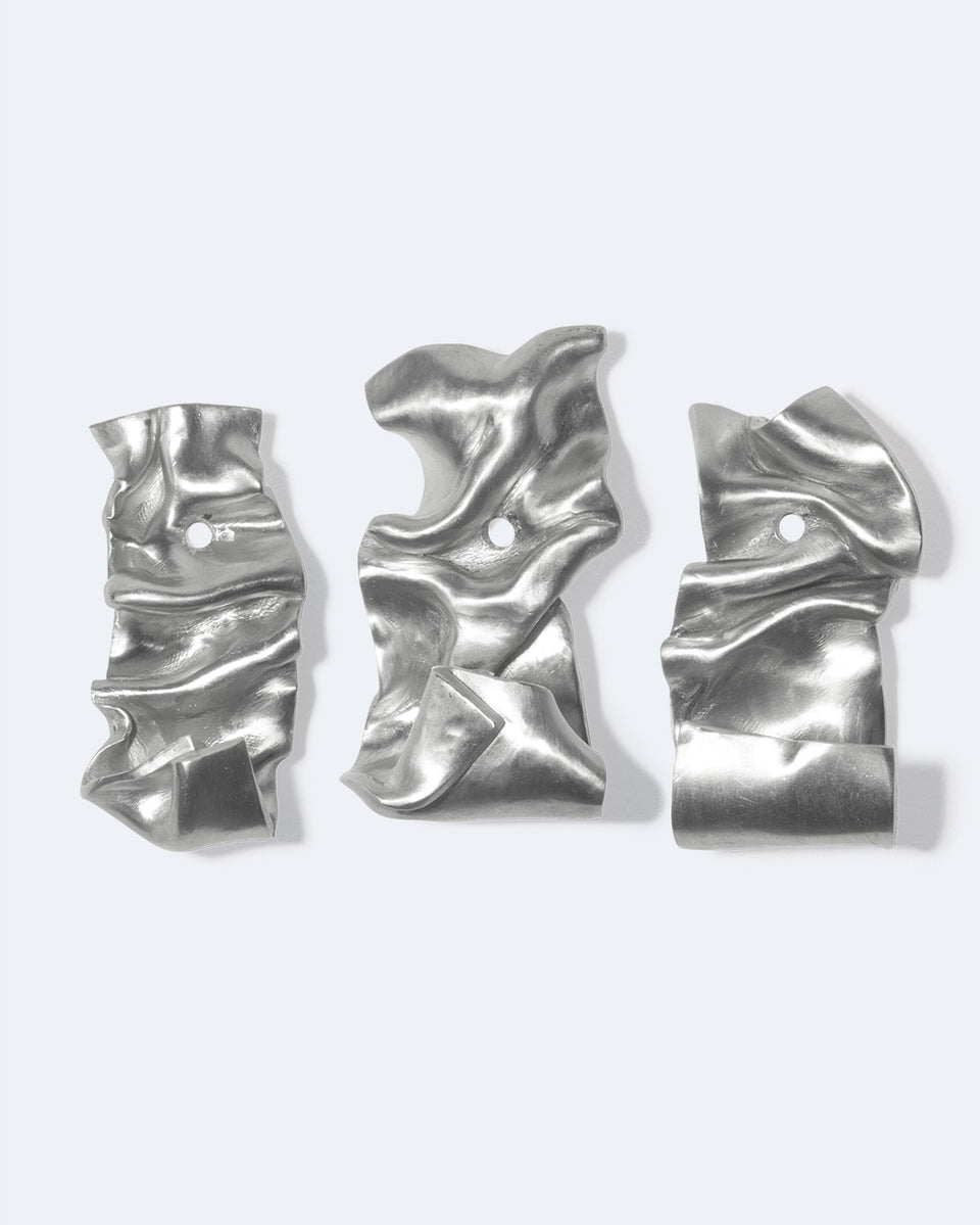 Knotted - Set of 3 Wall Hooks in Silver