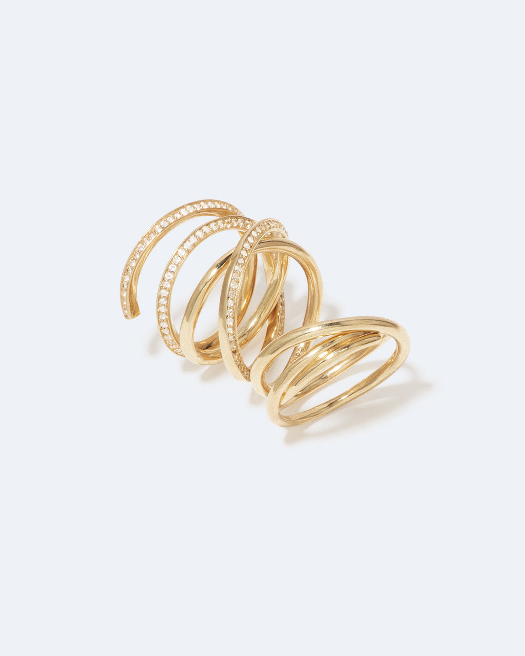 Running Against Tide Topaz Gold Vermeil Ring