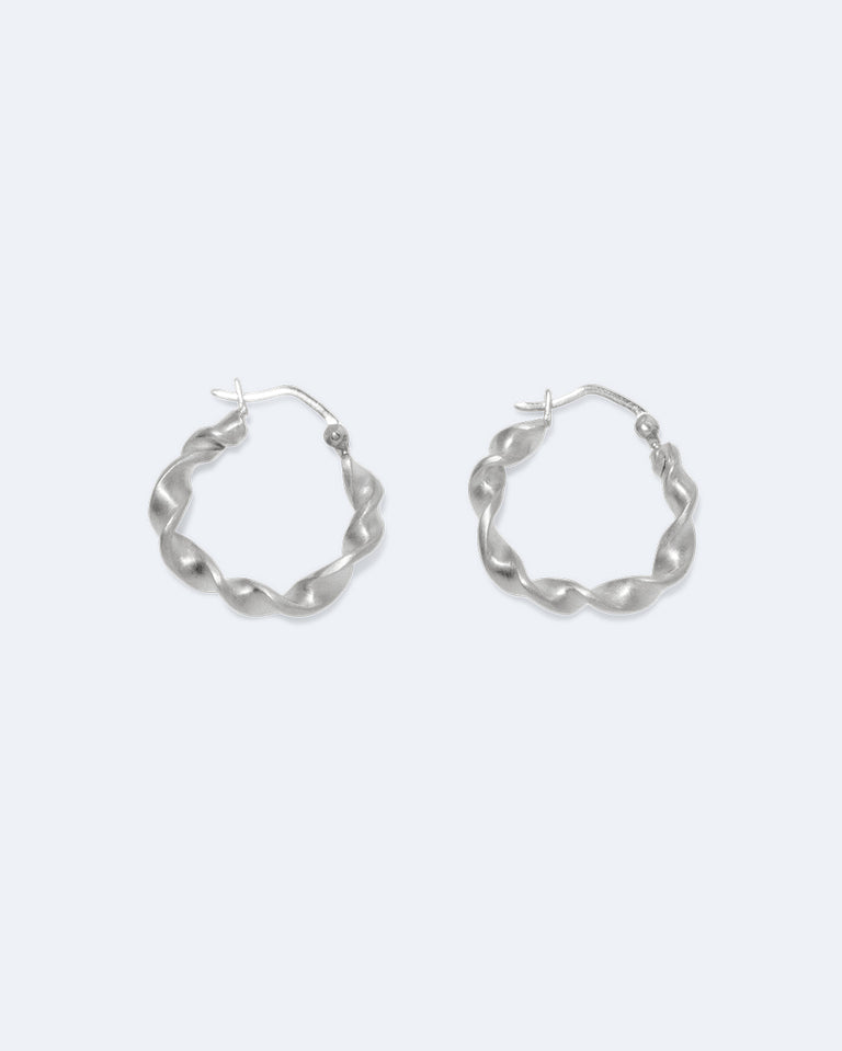 Boucles d'oreilles en argent recyclé « Notsobig » Flux