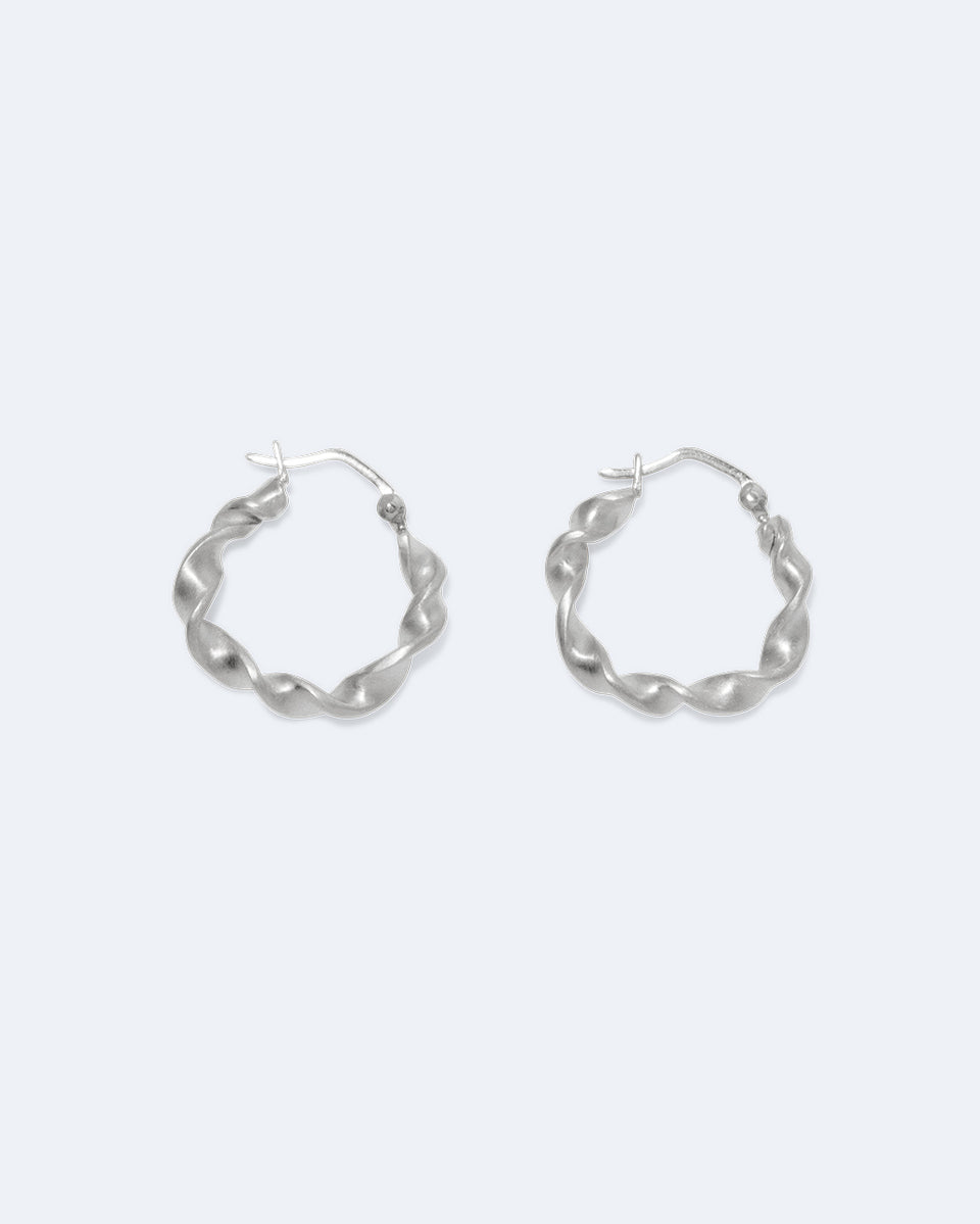 Boucles d'oreilles en argent recyclé « Notsobig » Flux