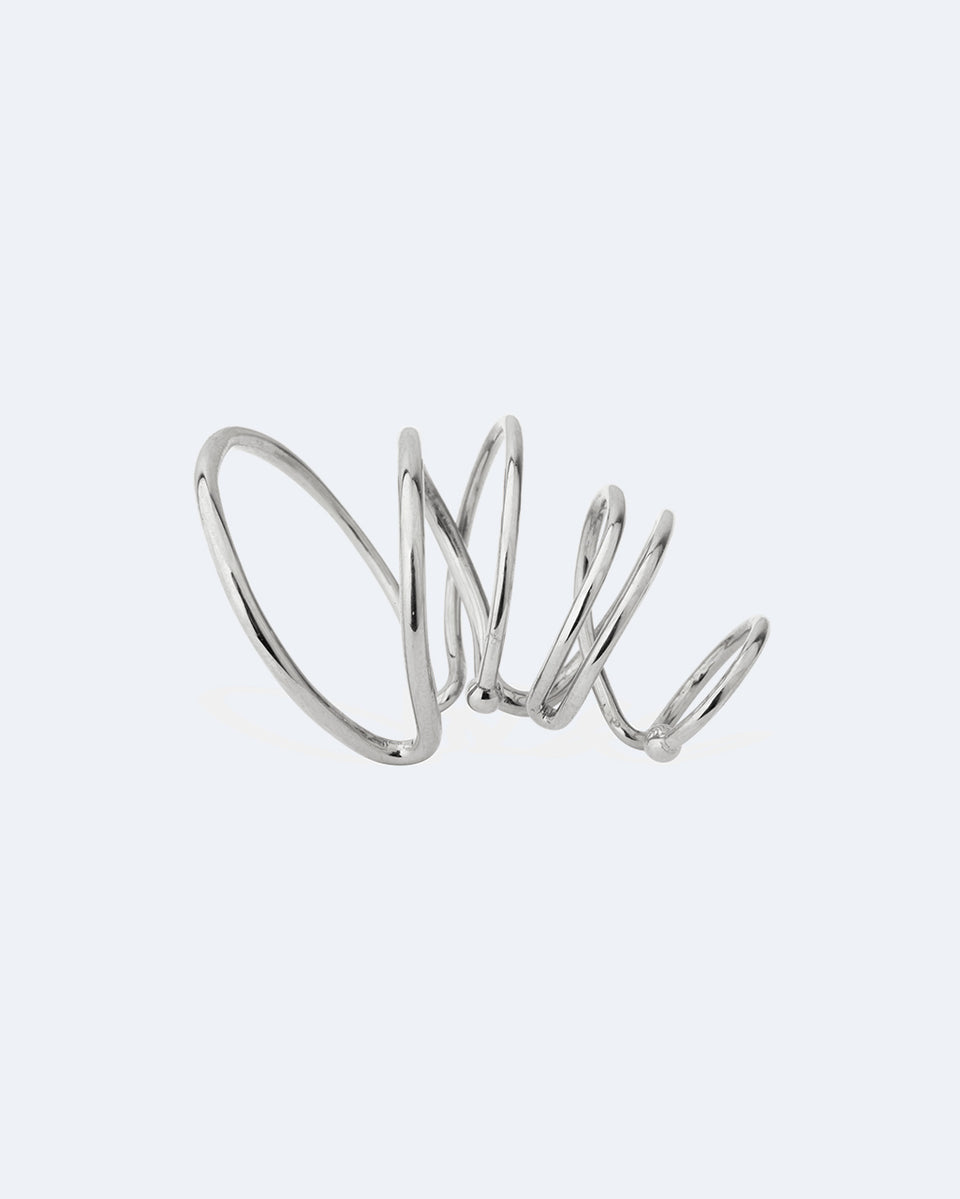 Bend in the River - Recycled Silver Ear Cuff