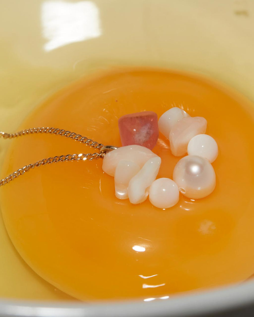 Unnecessary Drama? - Pearl, Mother of Pearl and Amethyst Bead Gold Vermeil Pendant