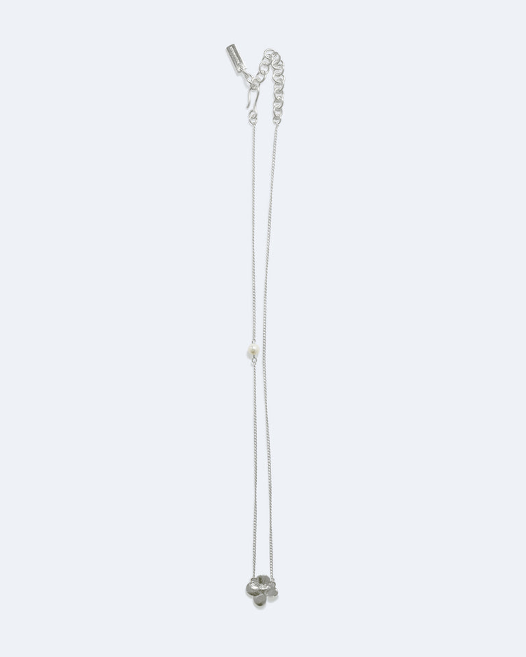 Lucky Break - Pearl and Silver Plated Necklace