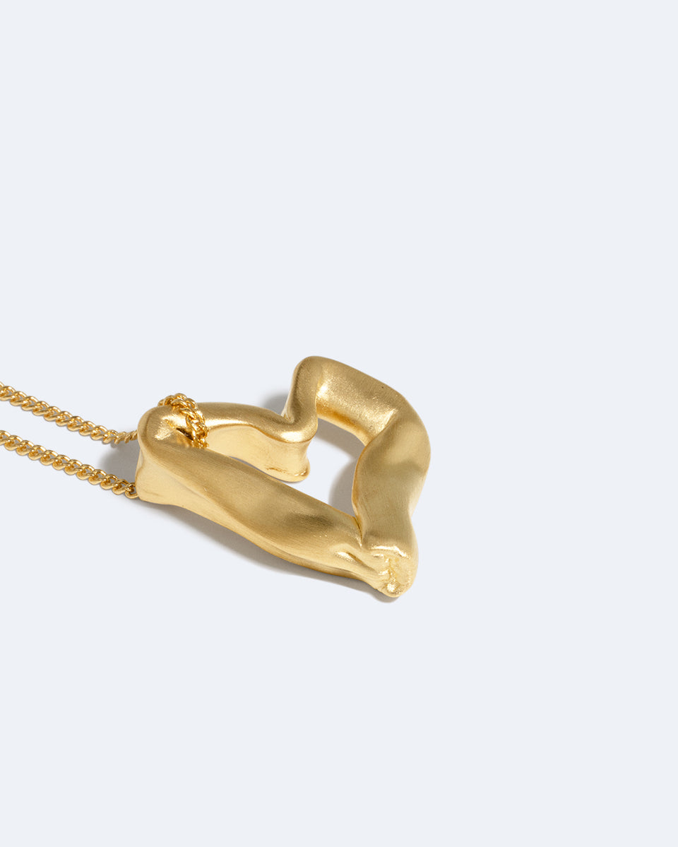 Le cœur n'est pas une métaphore - Pendentif en vermeil recyclé
