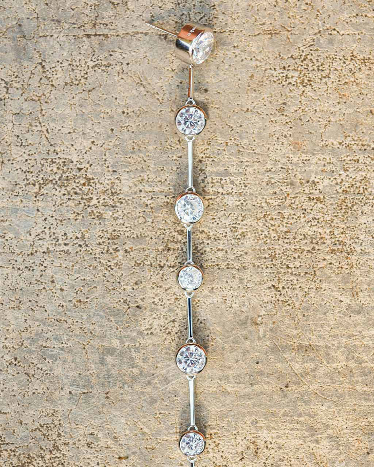 My Second Cup of Coffee - Zirconia and Recycled Silver Earrings