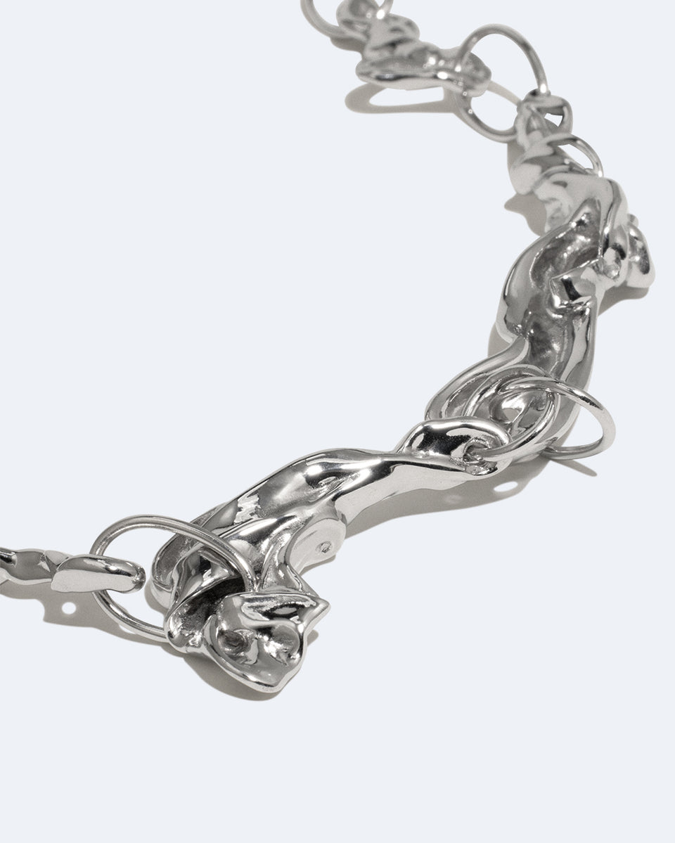 Trèfle - Collier Plaqué Rhodium