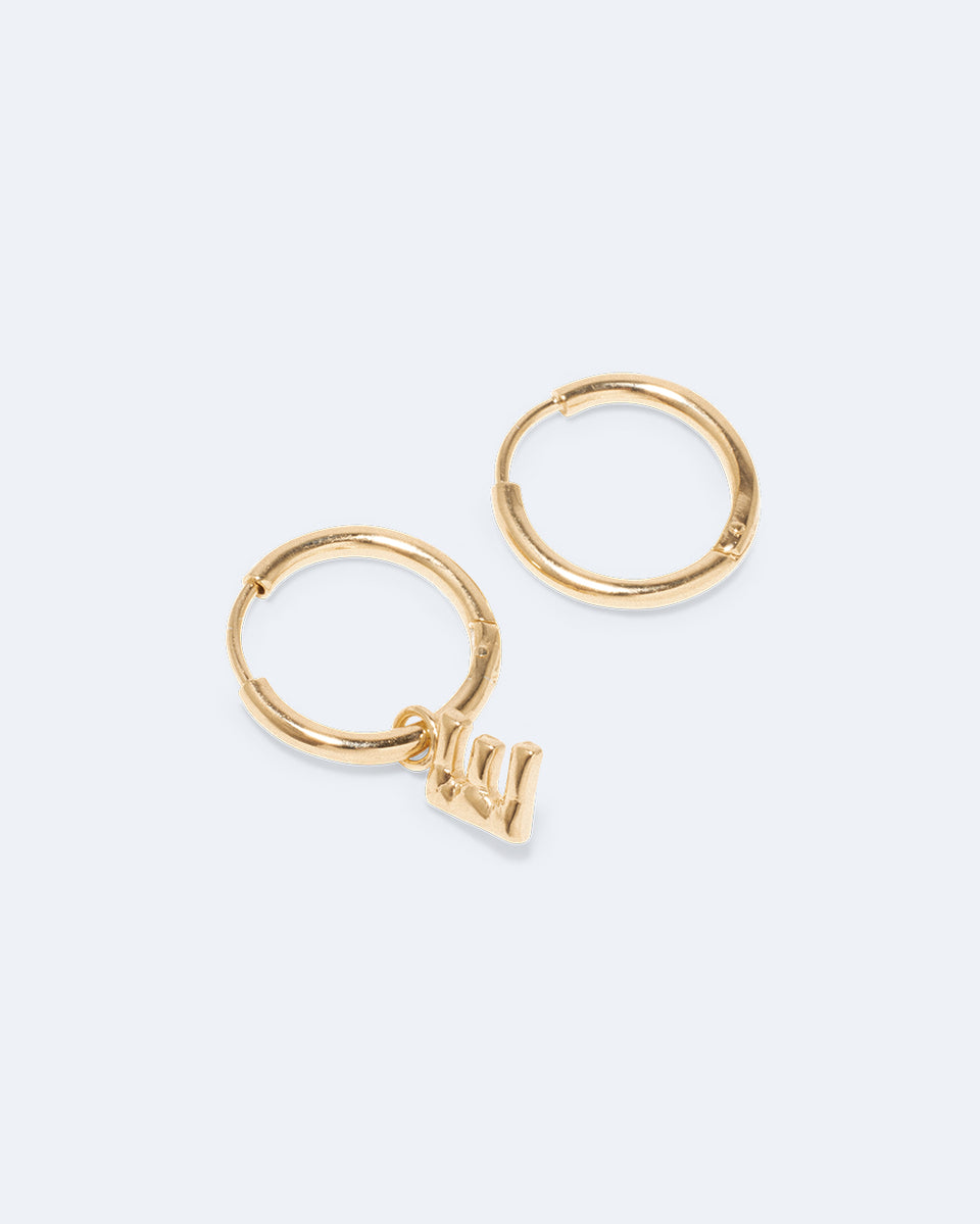 Boucles d'oreilles Classicworks™ E en vermeil d'or recyclé