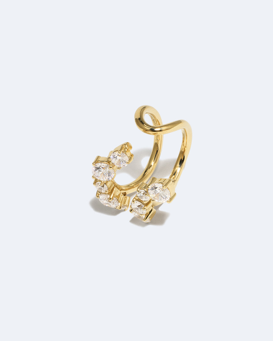 Mythe - Bague en oxyde de zirconium et vermeil