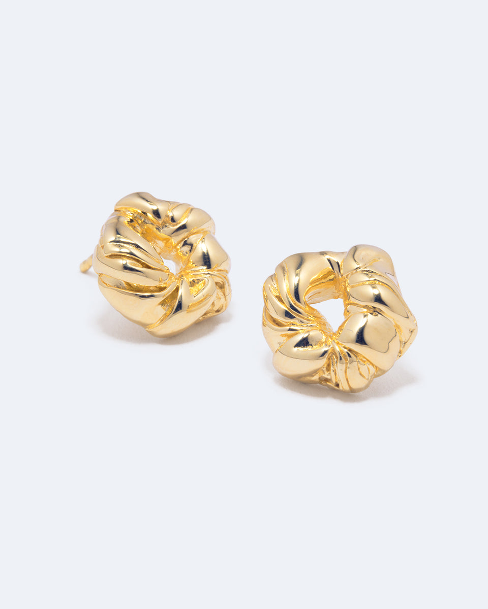Les choses trouvent leur place quand elles tombent en morceaux - Boucles d'oreilles en Vermeil d'Or Recyclé