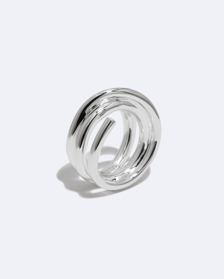 Bague Coil - Zircon et Argent recyclé