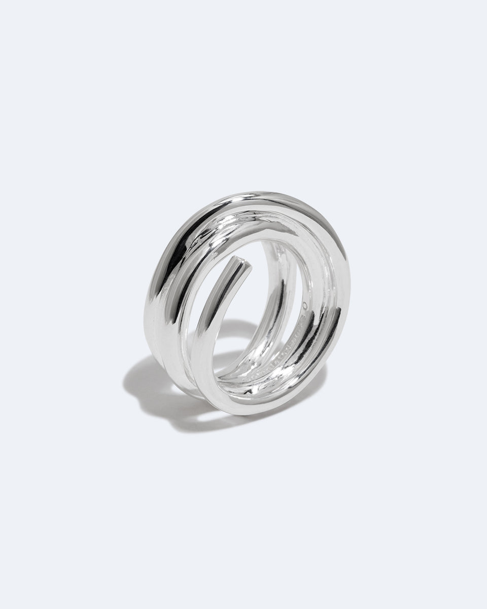 Bague Coil - Zircon et Argent recyclé