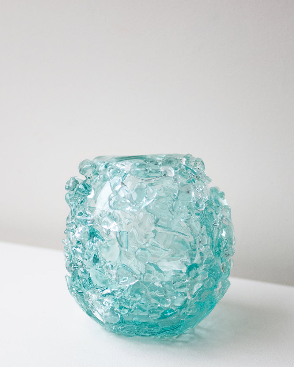 The Light Spreads Slowly - Recycled Glass Medium Vase in Clear