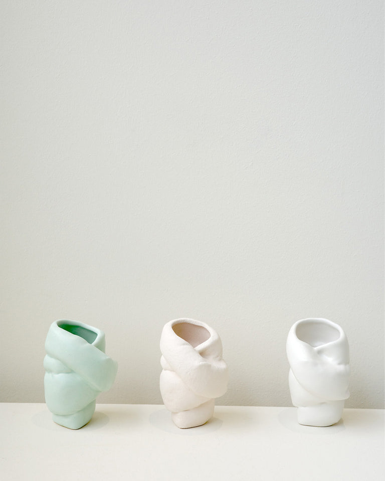 Well Wrapped - Small Vase in Matte White