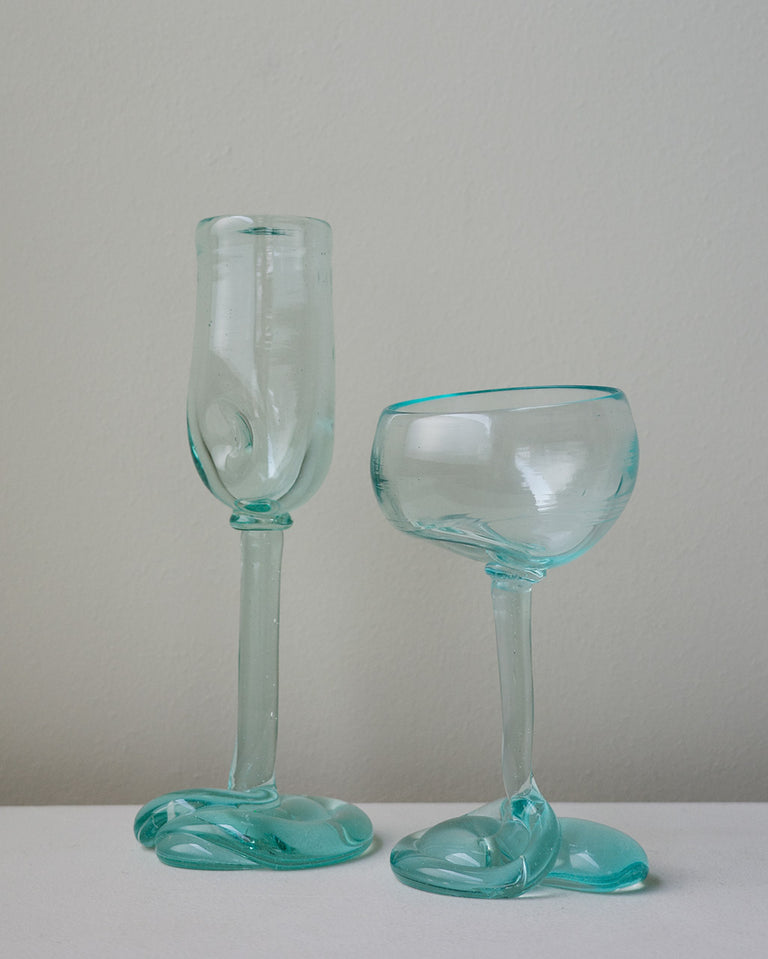 Thaw - Recycled Flute Glass in Clear