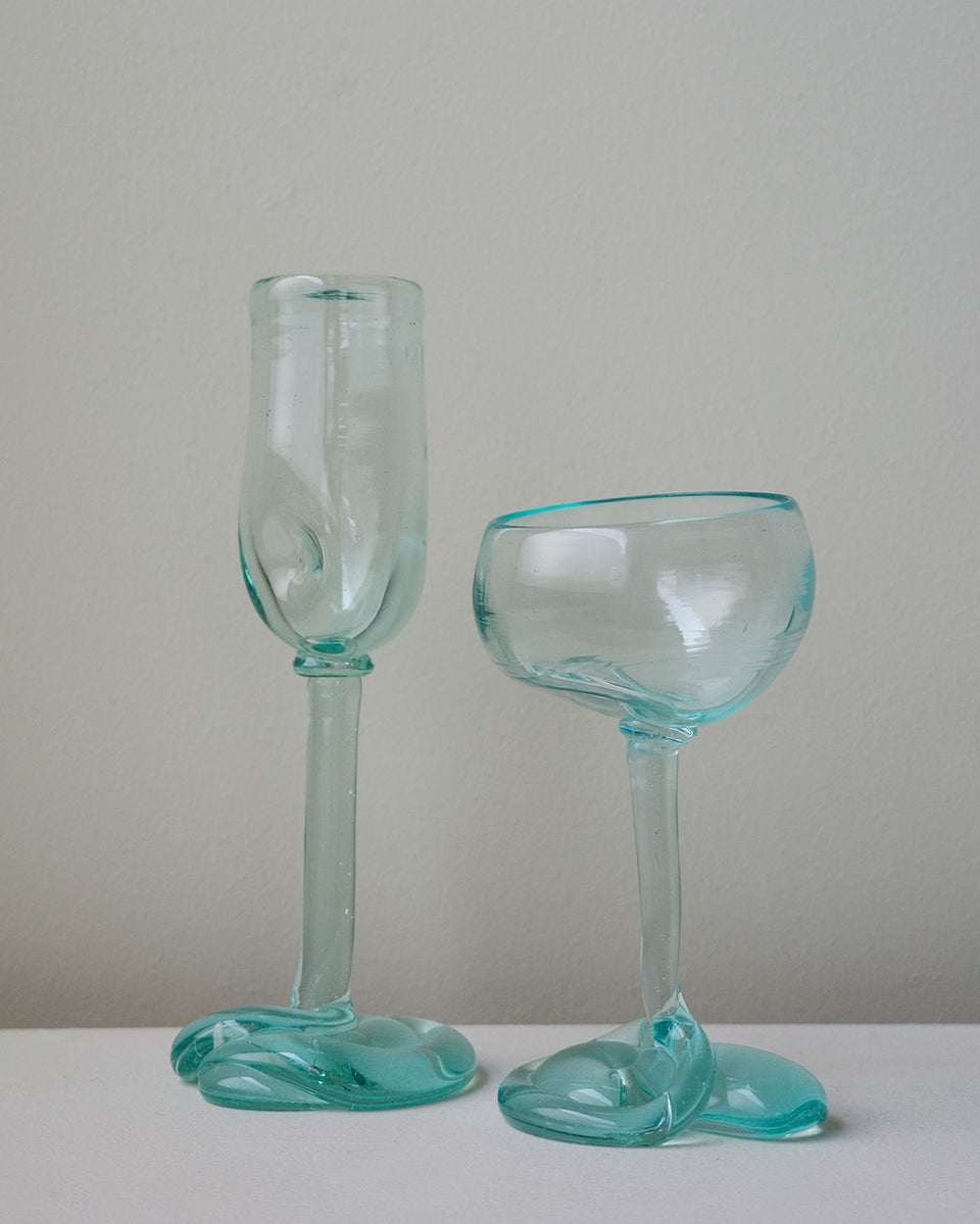 Thaw - Recycled Flute Glass in Clear