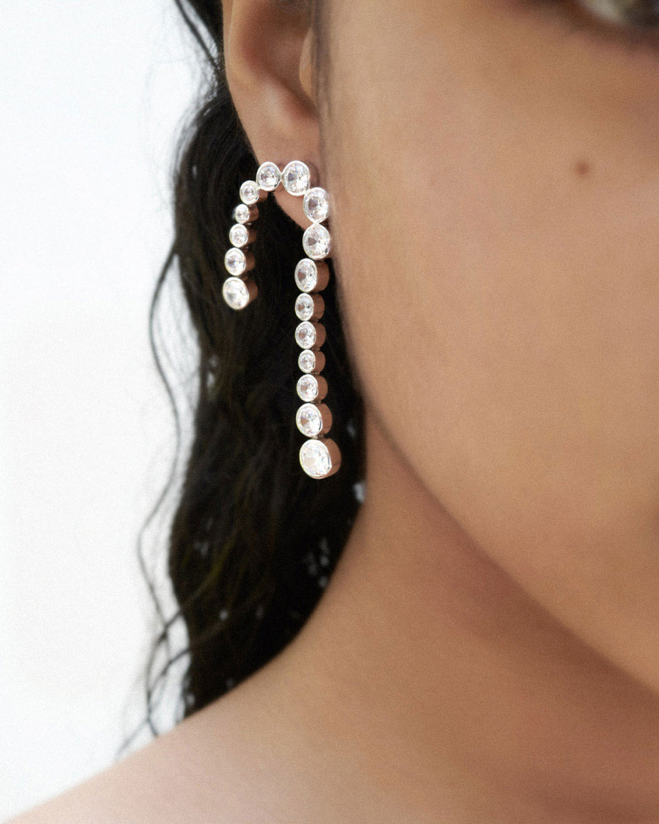 Glade - Zirconia and Recycled Gold Vermeil Earrings