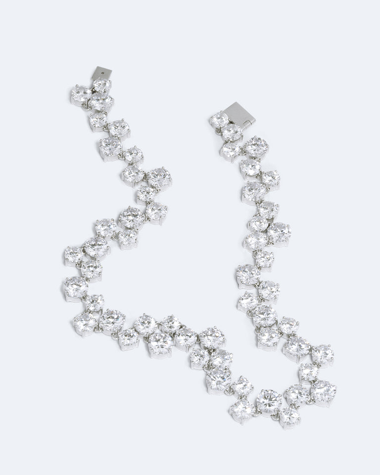 Juggernaut - Zirconia and Rhodium Plated Necklace