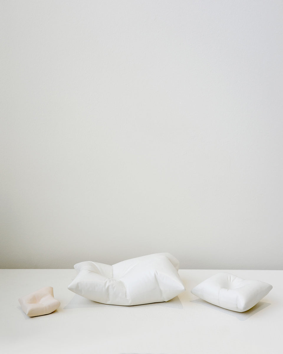 Plush II - Ceramic Cushion in Matte White
