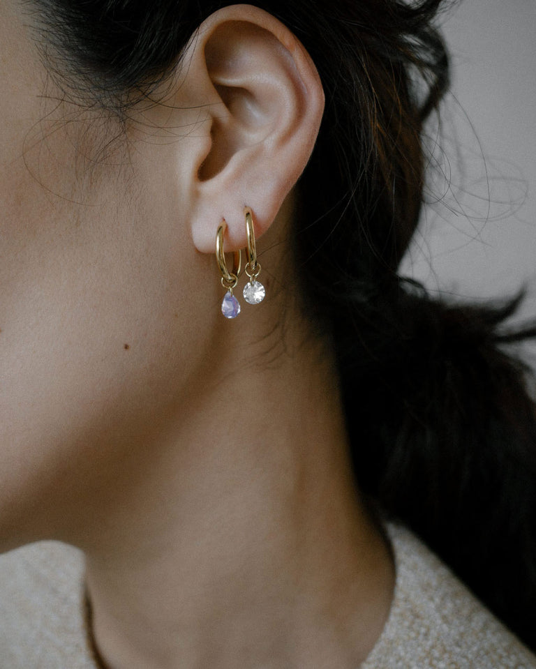 Quelle Alouette ! - Boucles d'oreilles en oxyde de zirconium et vermeil